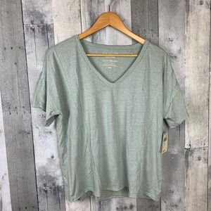 Lucky Brand NWT Venice Seamed Burnout Tee
